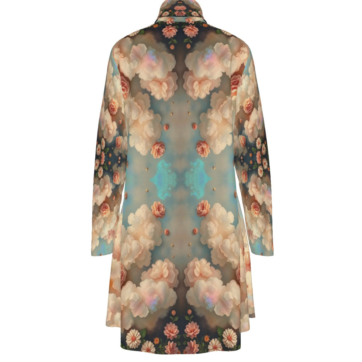 Women's High Neck Dress With Long Sleeve