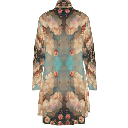 Women's High Neck Dress With Long Sleeve