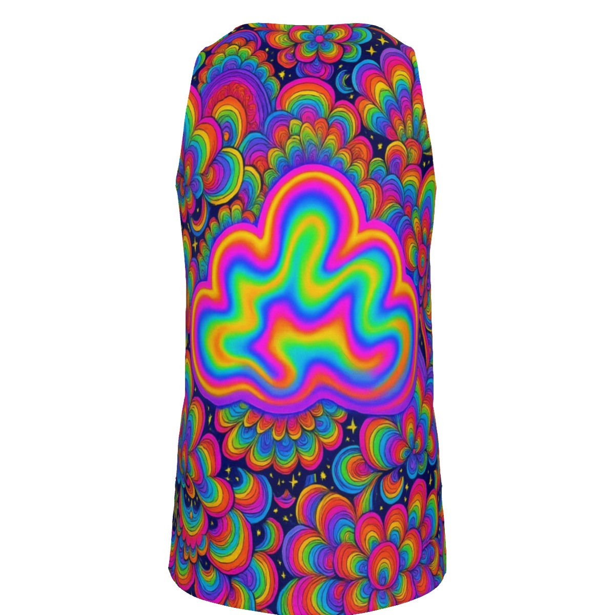 Men's Curved Hem Long Tank Top