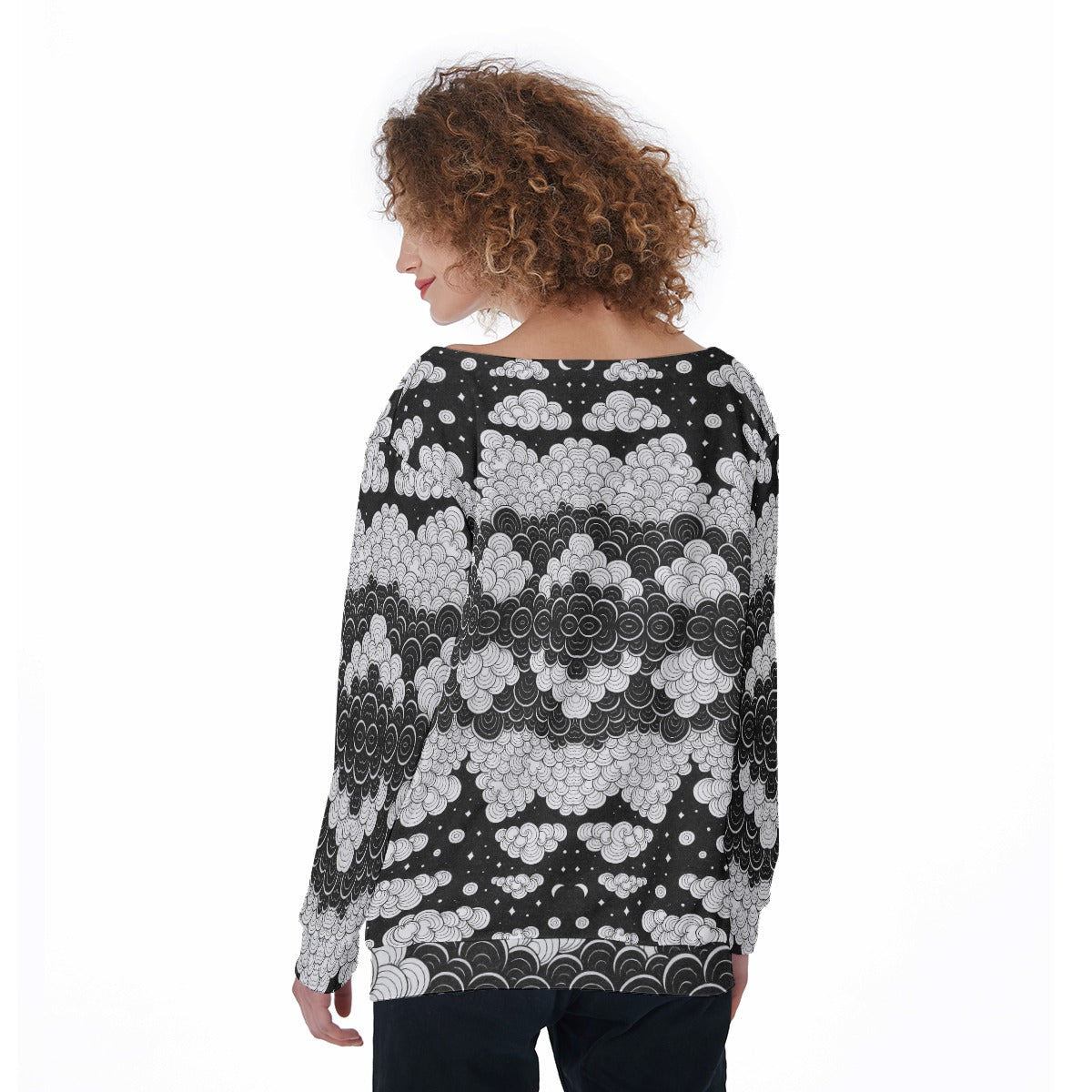 Women's Off-Shoulder Sweatshirt