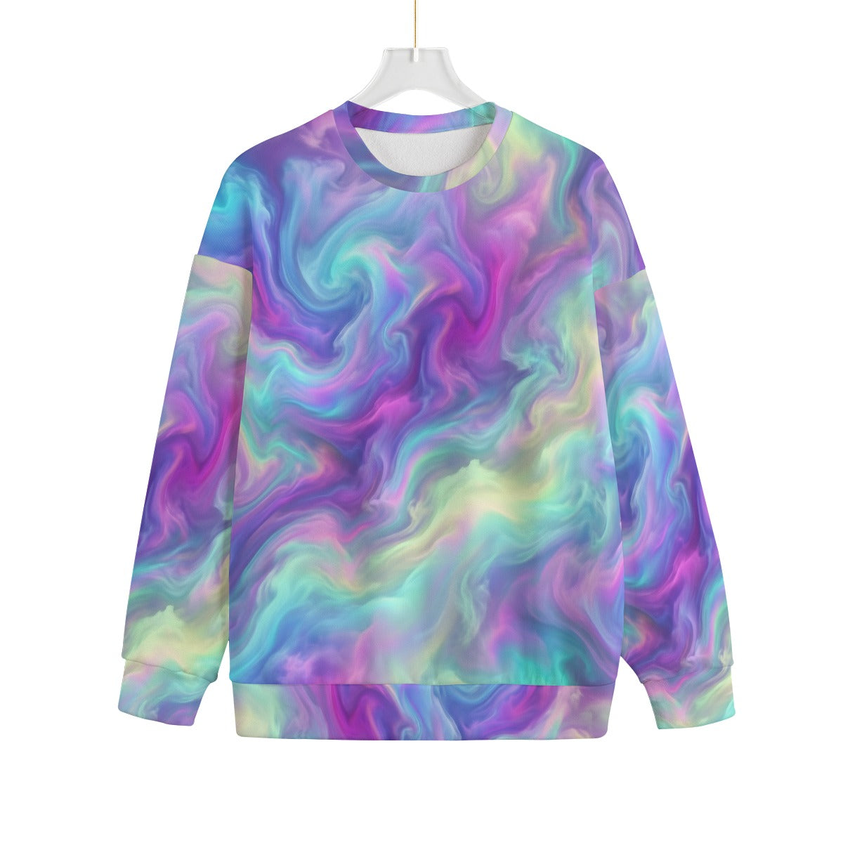 Unisex Drop-shoulder Knitted Fleece Sweater - view 1