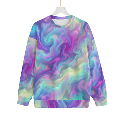 Unisex Drop-shoulder Knitted Fleece Sweater - view 1