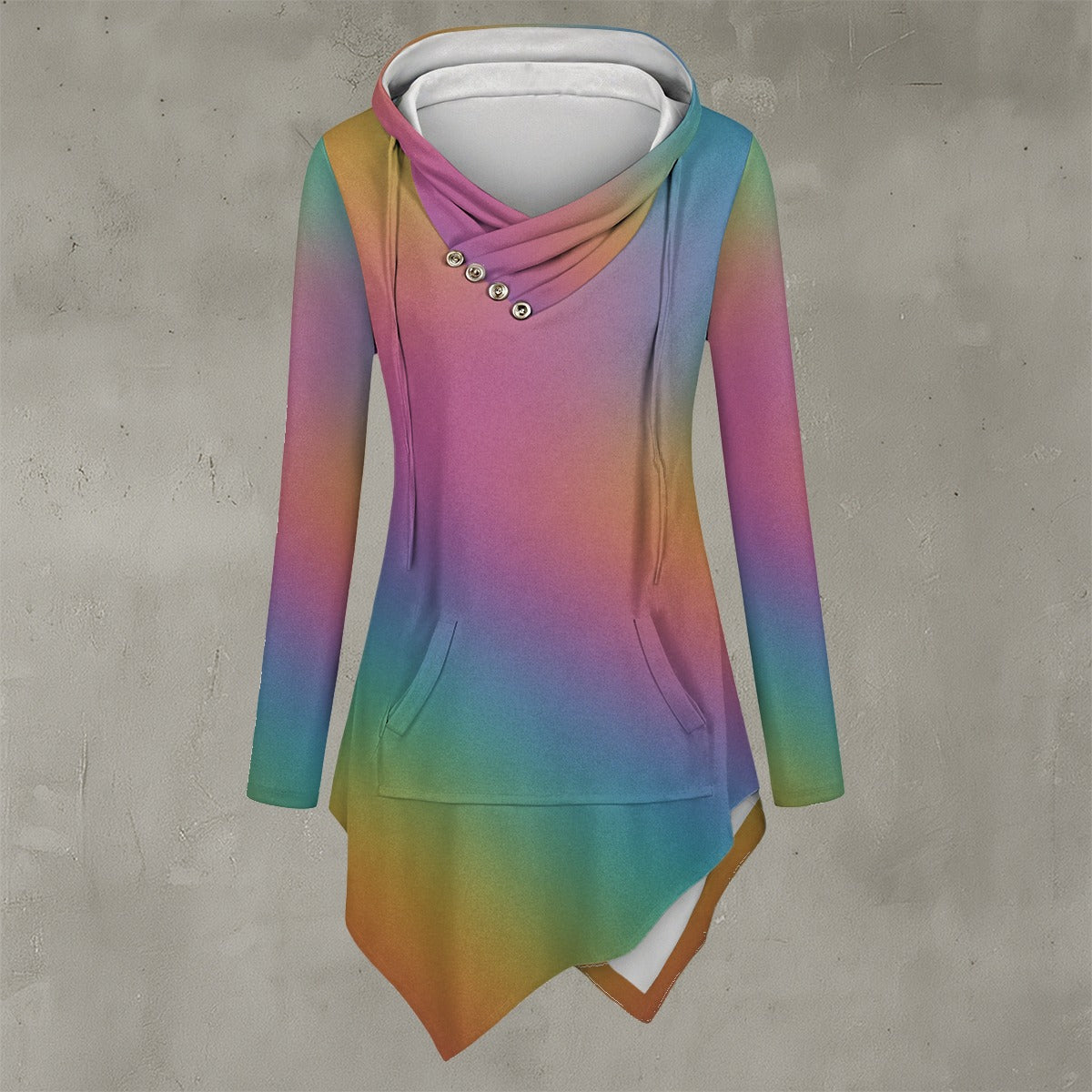 Women's Asymmetric Hem Hoodie
