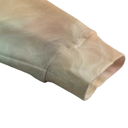 Unisex V-neck Knitted Fleece Cardigan With Button Closure