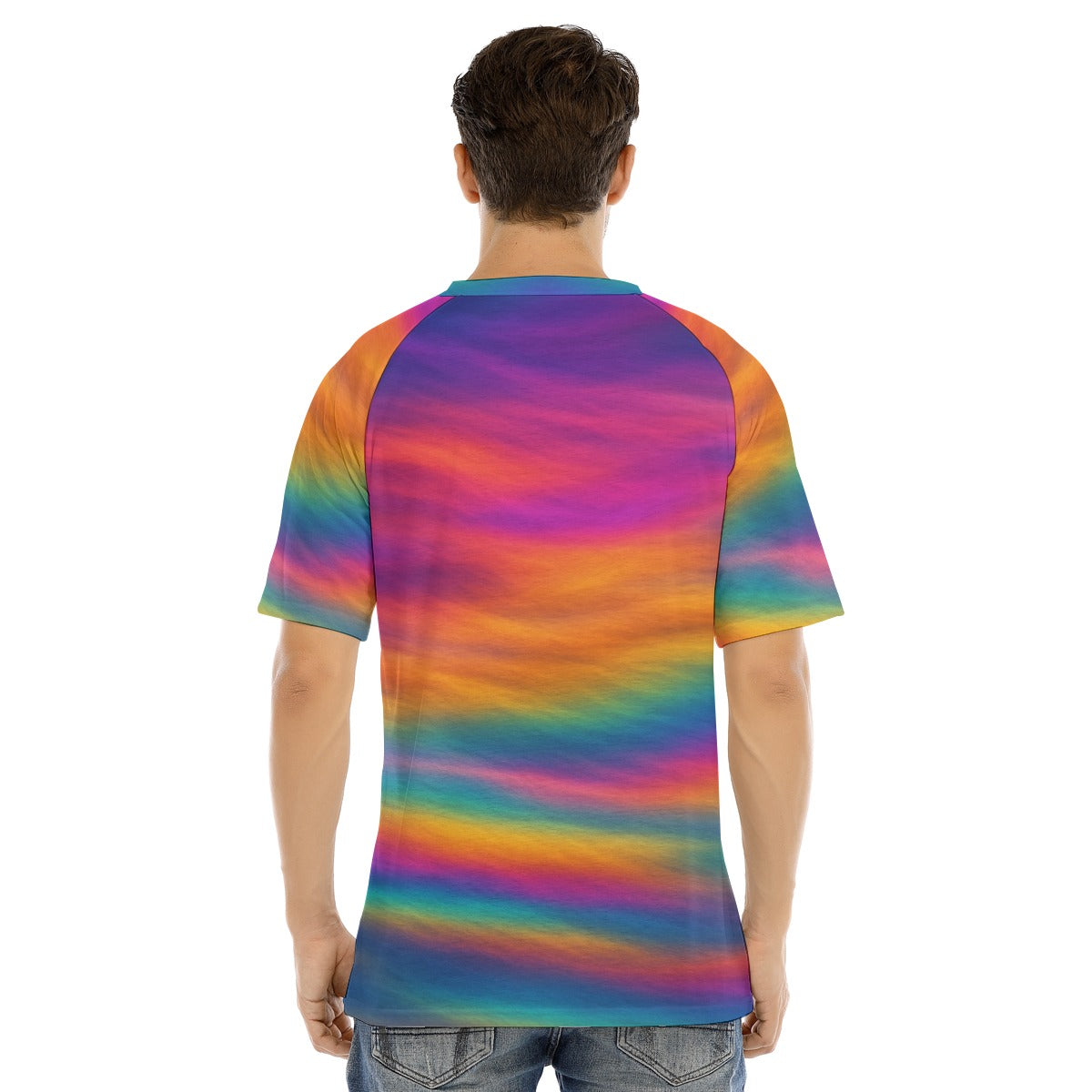 Men's Raglan Sleeve T-shirt With Button Closure