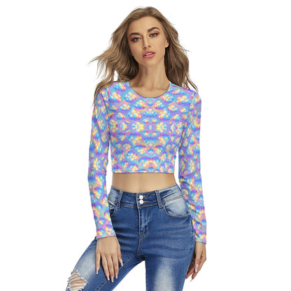 Women's Round Neck Crop Top T-Shirt