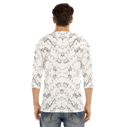 Men's Bracelet Sleeve T-shirt With Button Closure - view 4