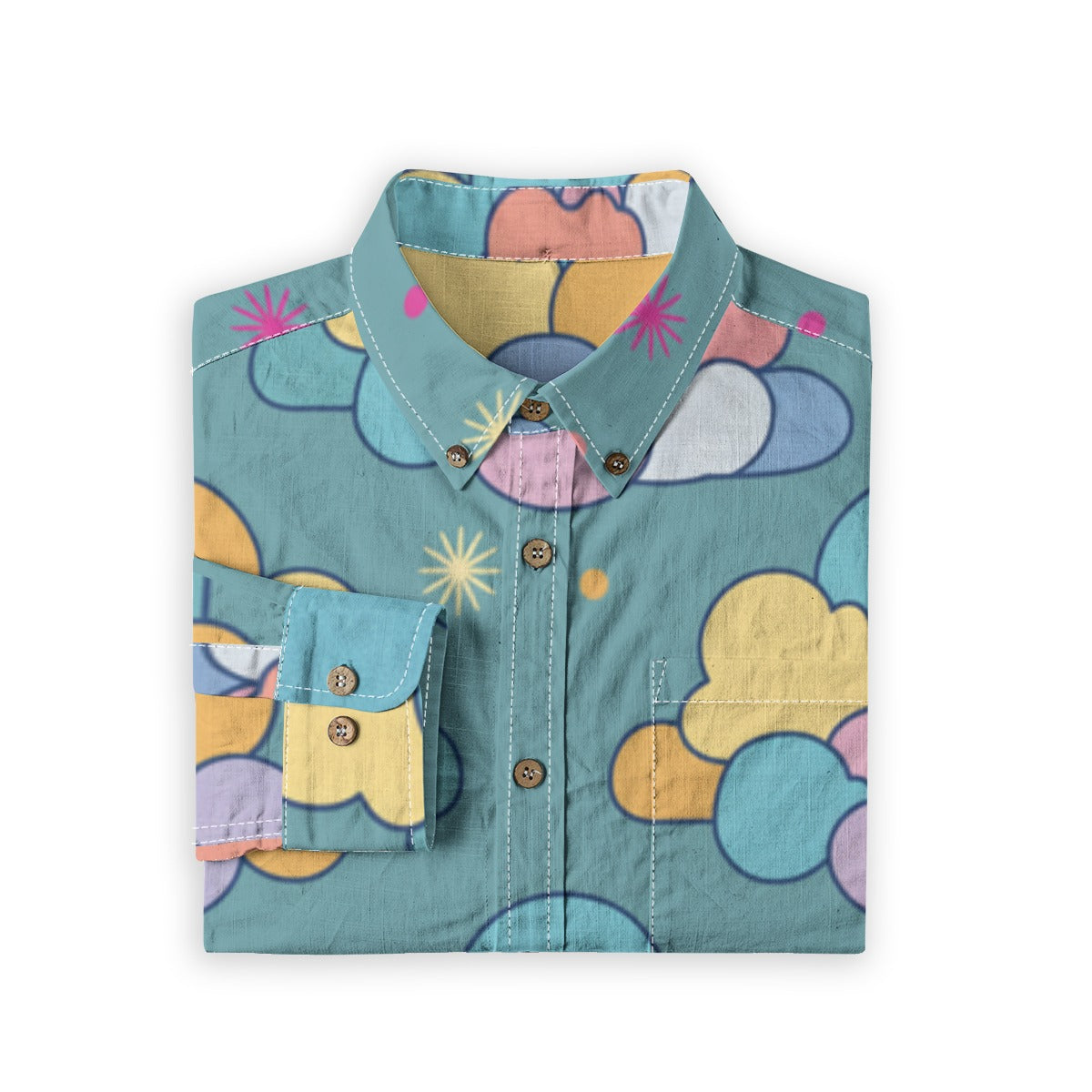 Men's Casual Lapel Long Sleeve Shirt|125GSM Cotton