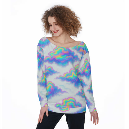 Women's Off-Shoulder Sweatshirt
