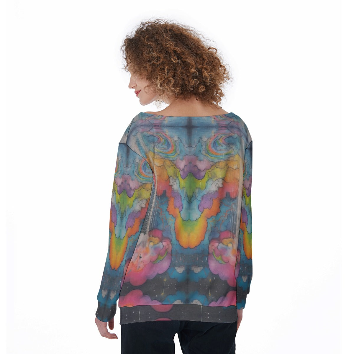 Women's Off-Shoulder Sweatshirt