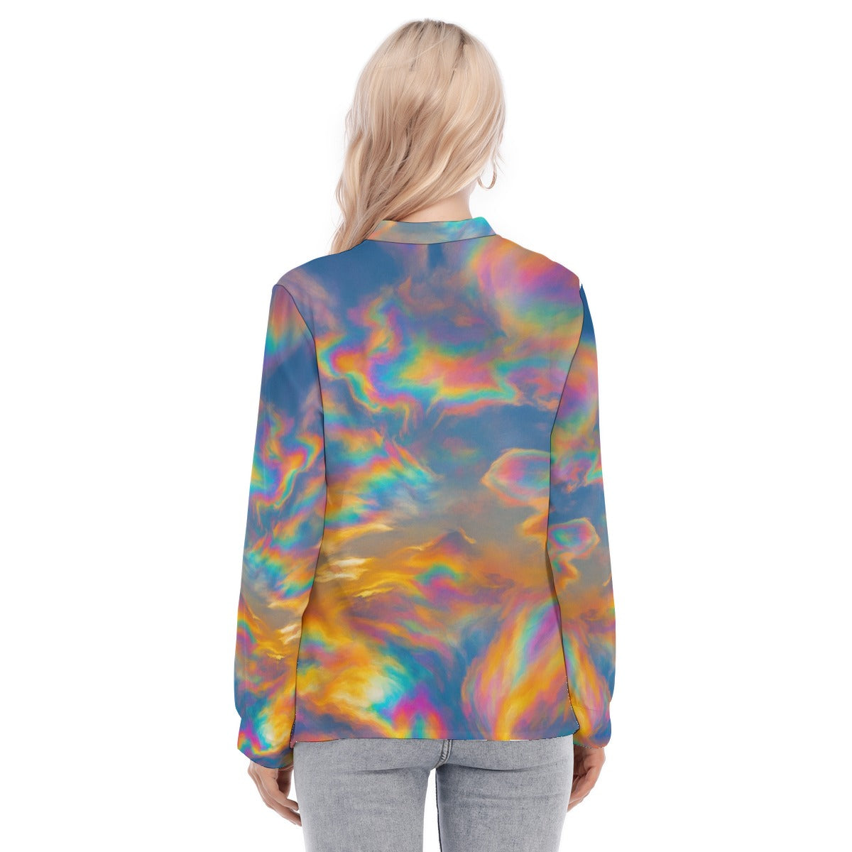 Women's Long Sleeve Blouse With Button Closure