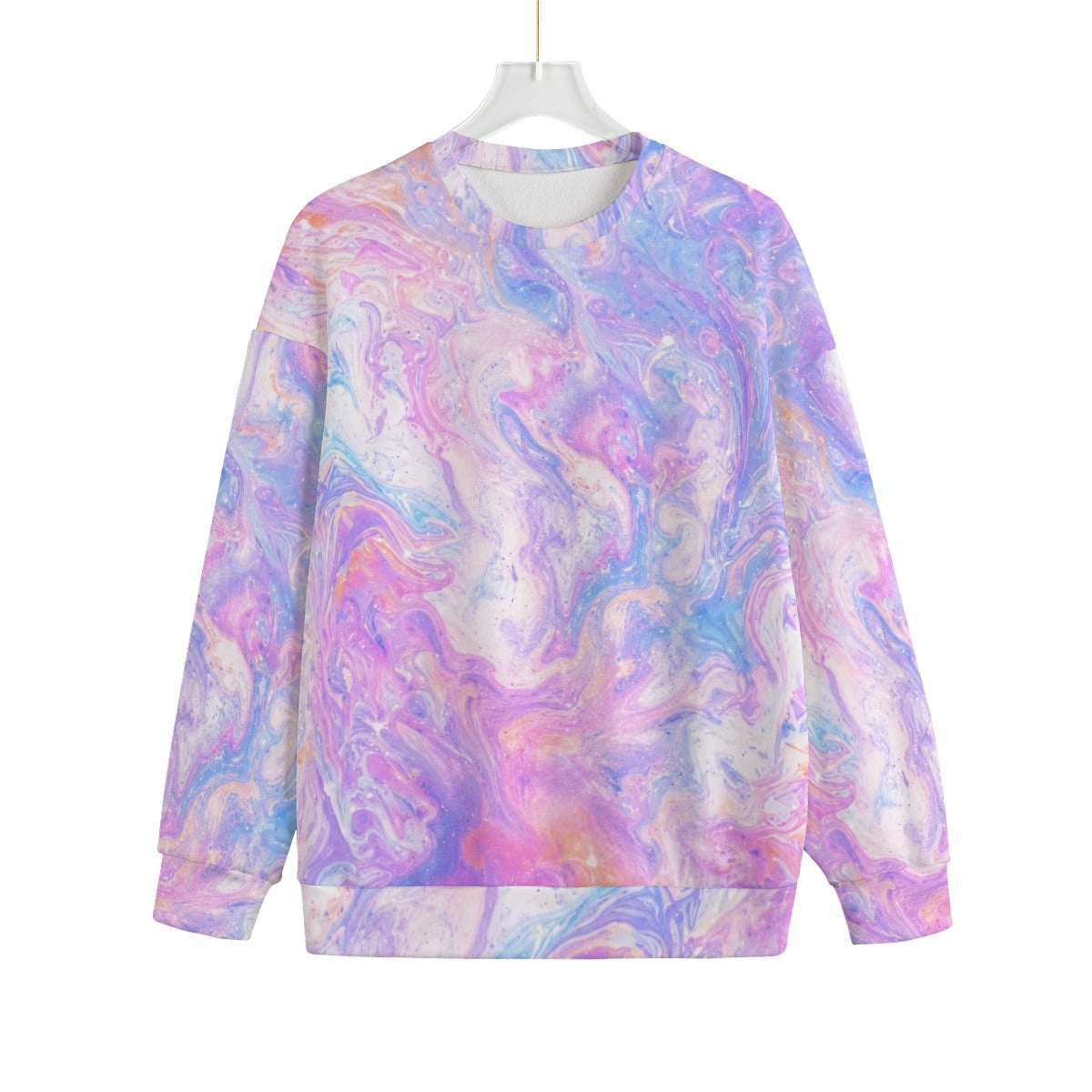 Unisex Drop-shoulder Knitted Fleece Sweater - view 1