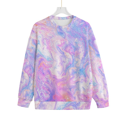 Unisex Drop-shoulder Knitted Fleece Sweater - view 1