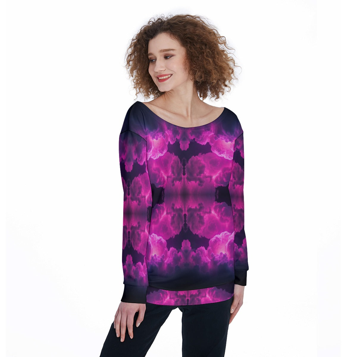 Women's Off-Shoulder Sweatshirt
