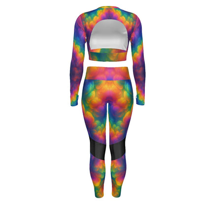 Women's Sport Set With Backless Top And Leggings