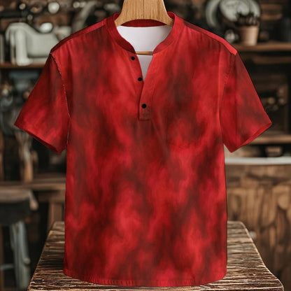 Men's Henley Shirt With Chest Pocket