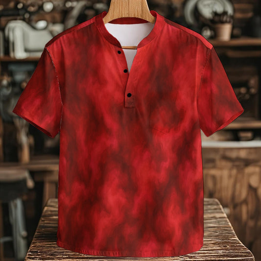 Men's Henley Shirt With Chest Pocket