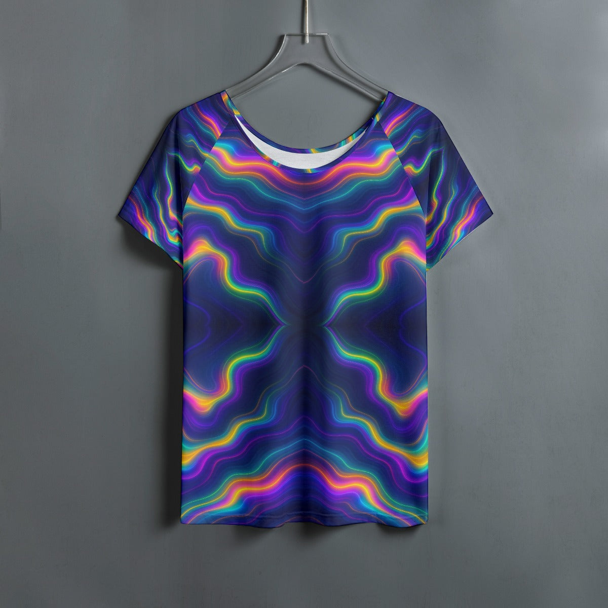 Women's Round Neck T-shirt With Raglan Sleeve