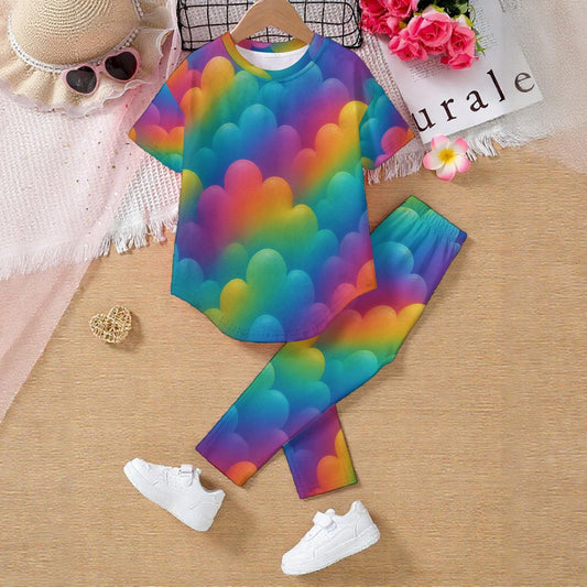 Unisex Kids' Casual Top and Pants Set
