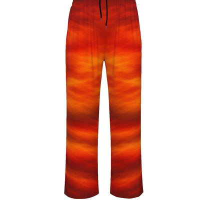 Unisex Knitted Fleece Wide Leg Pants