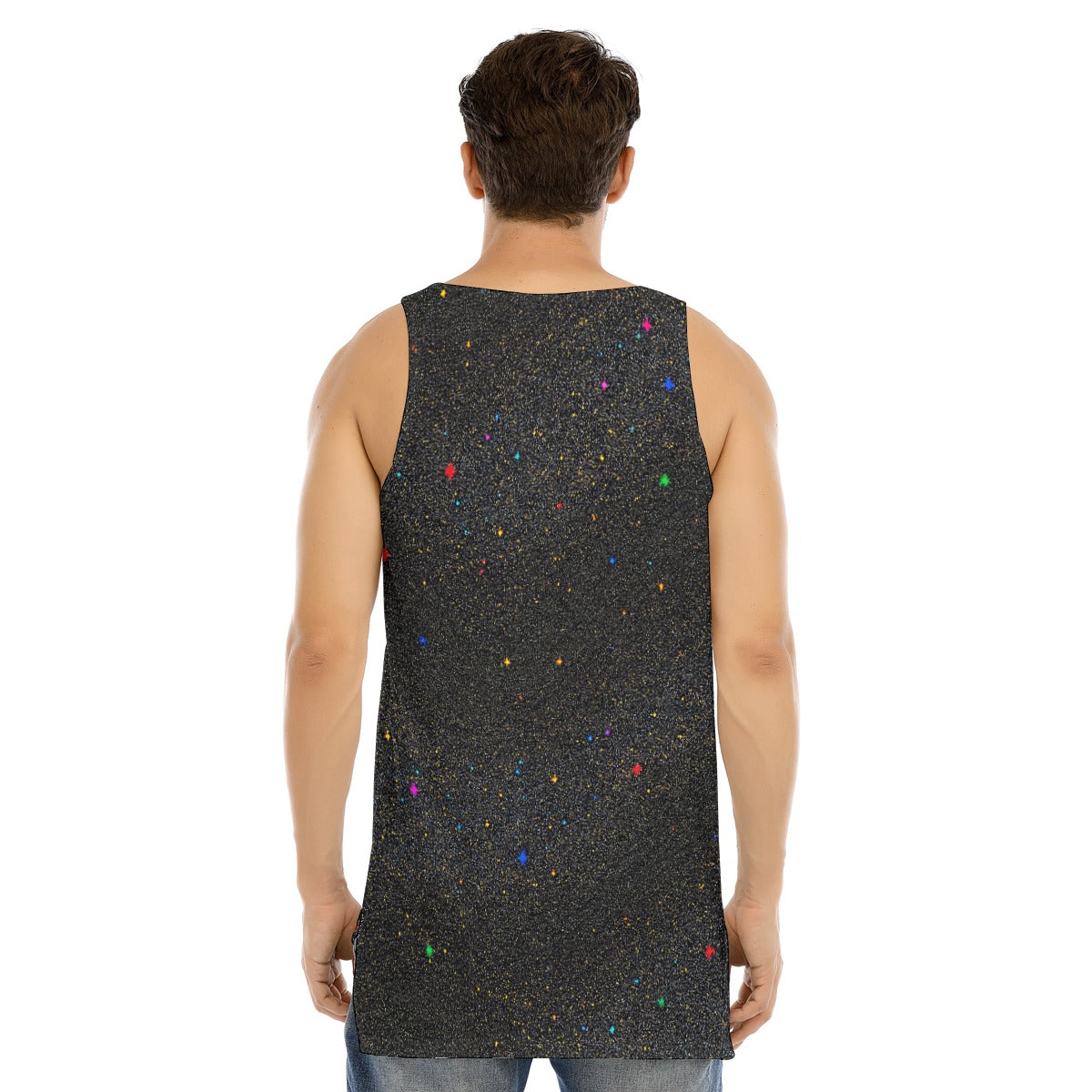Men's Curved Hem Long Tank Top