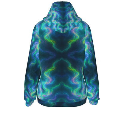 Women's Borg Fleece Hoodie With Half Zip