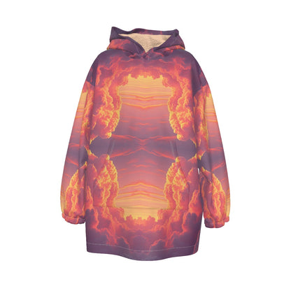 Unisex Kid's Sherpa Fleece Hoodie Blanket