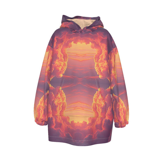 Unisex Kid's Sherpa Fleece Hoodie Blanket