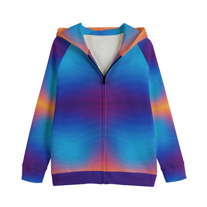 Unisex Kid's Zip Up Raglan Sleeve Hoodie | 310GSM Cotton