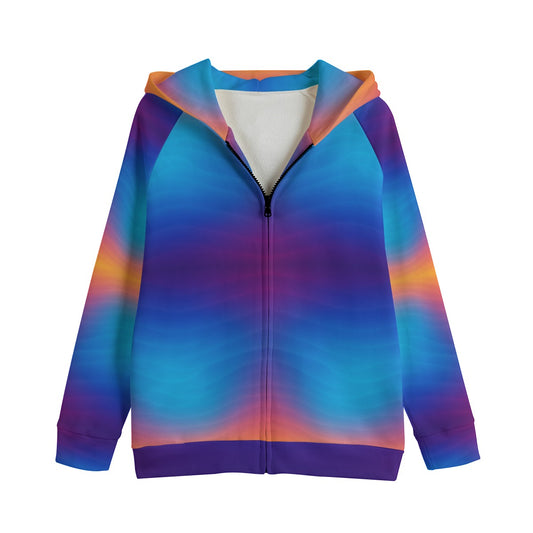 Unisex Kid's Zip Up Raglan Sleeve Hoodie | 310GSM Cotton