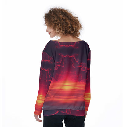 Women's Off-Shoulder Sweatshirt