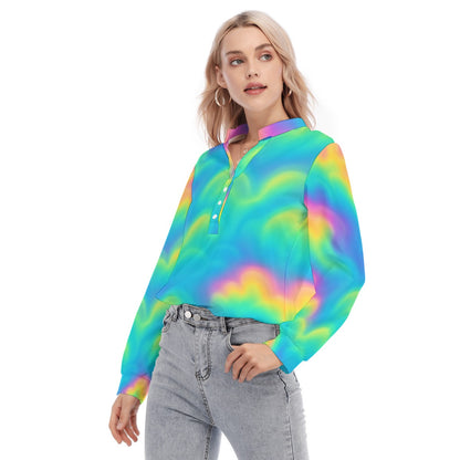 Women's Long Sleeve Blouse With Button Closure