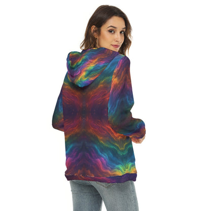 Women's Borg Fleece Hoodie With Half Zip