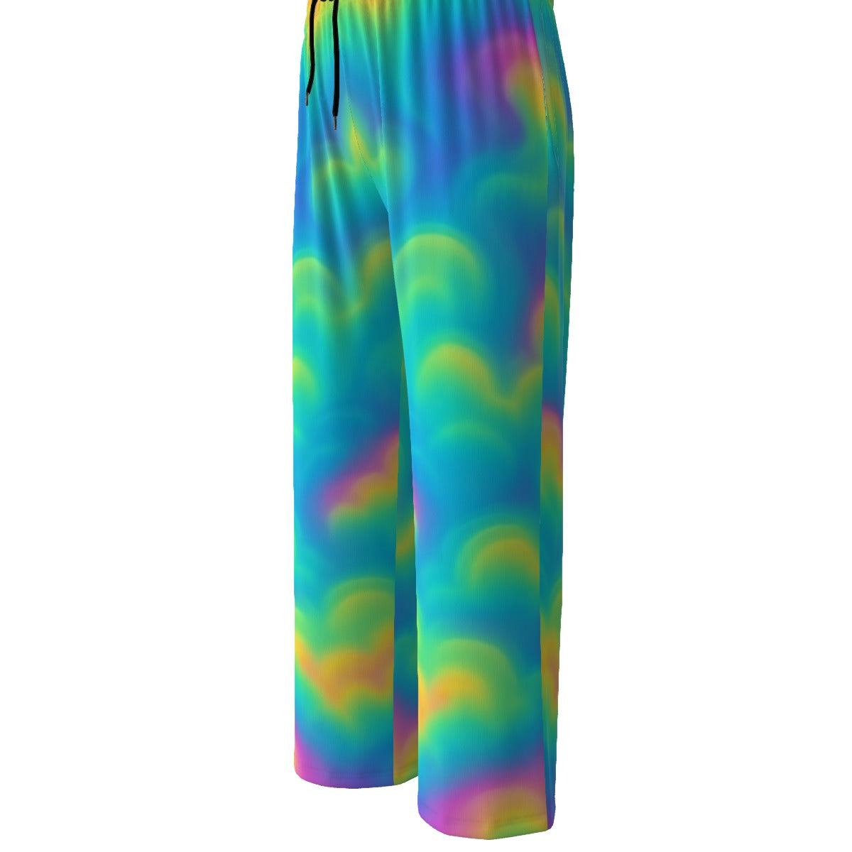 Unisex Knitted Fleece Wide Leg Pants