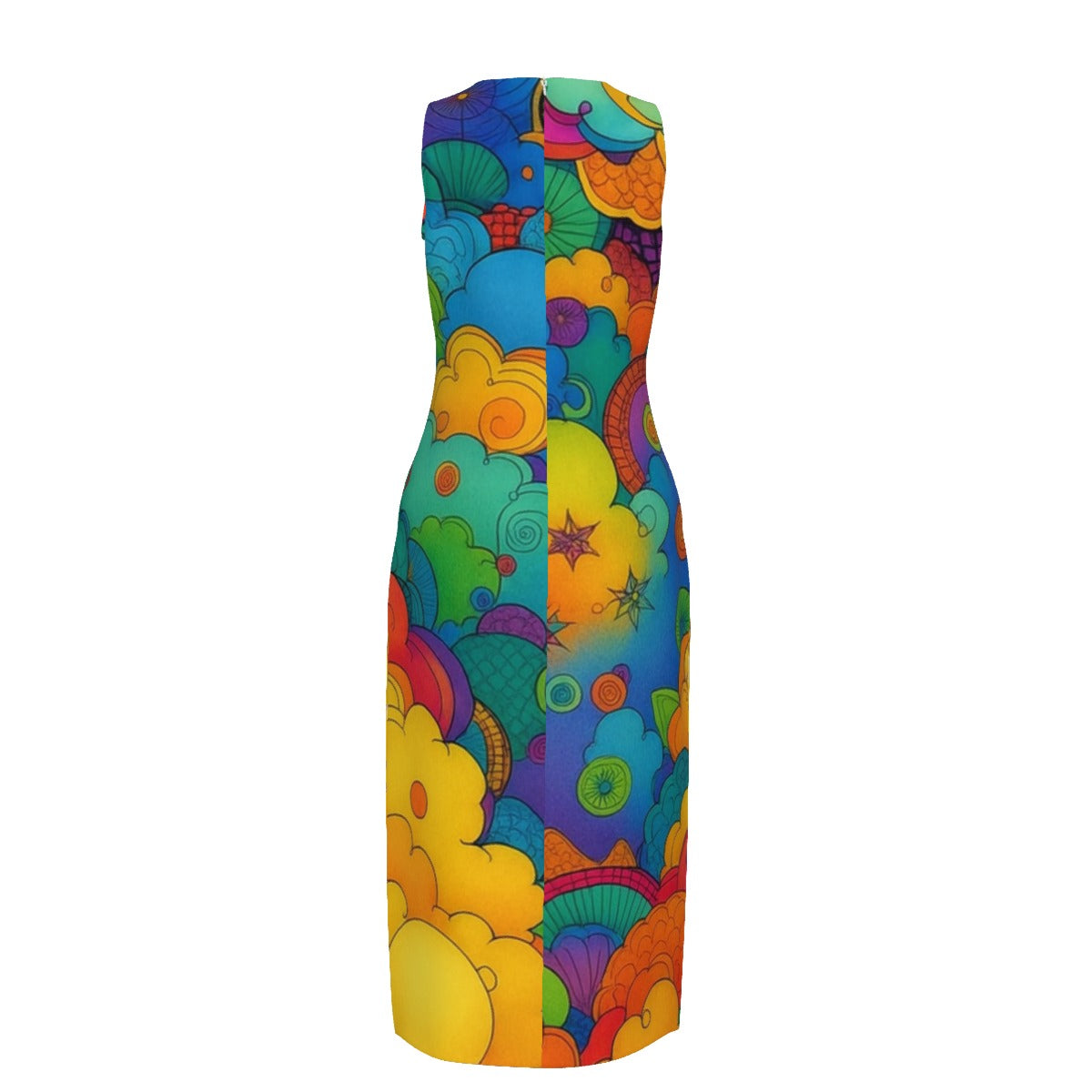 Women's Beach Perspective Chiffon Sleeveless Dress