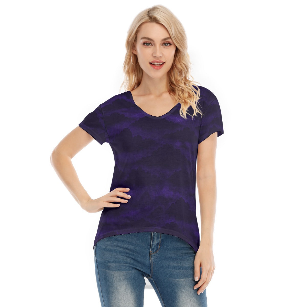 Women's V-neck Short Sleeve T-shirt