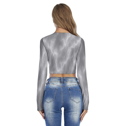 Women's Round Neck Crop Top T-Shirt