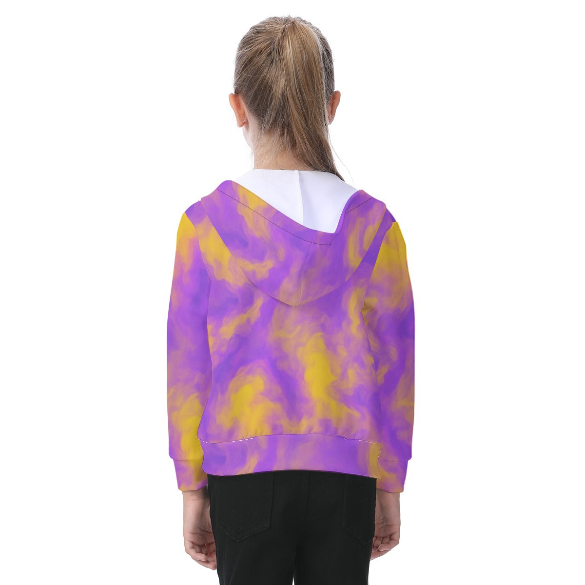 Unisex Kid's Zip-up Hoodie With Patch Pocket