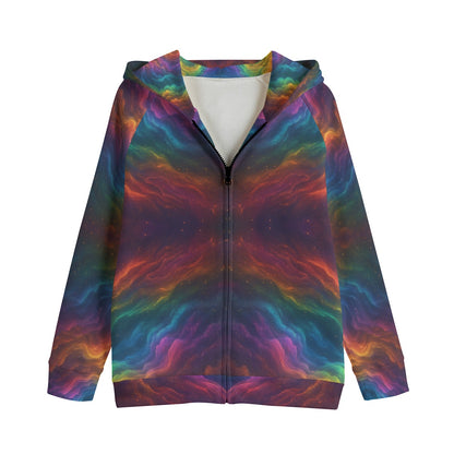 Unisex Kid's Zip Up Raglan Sleeve Hoodie | 310GSM Cotton