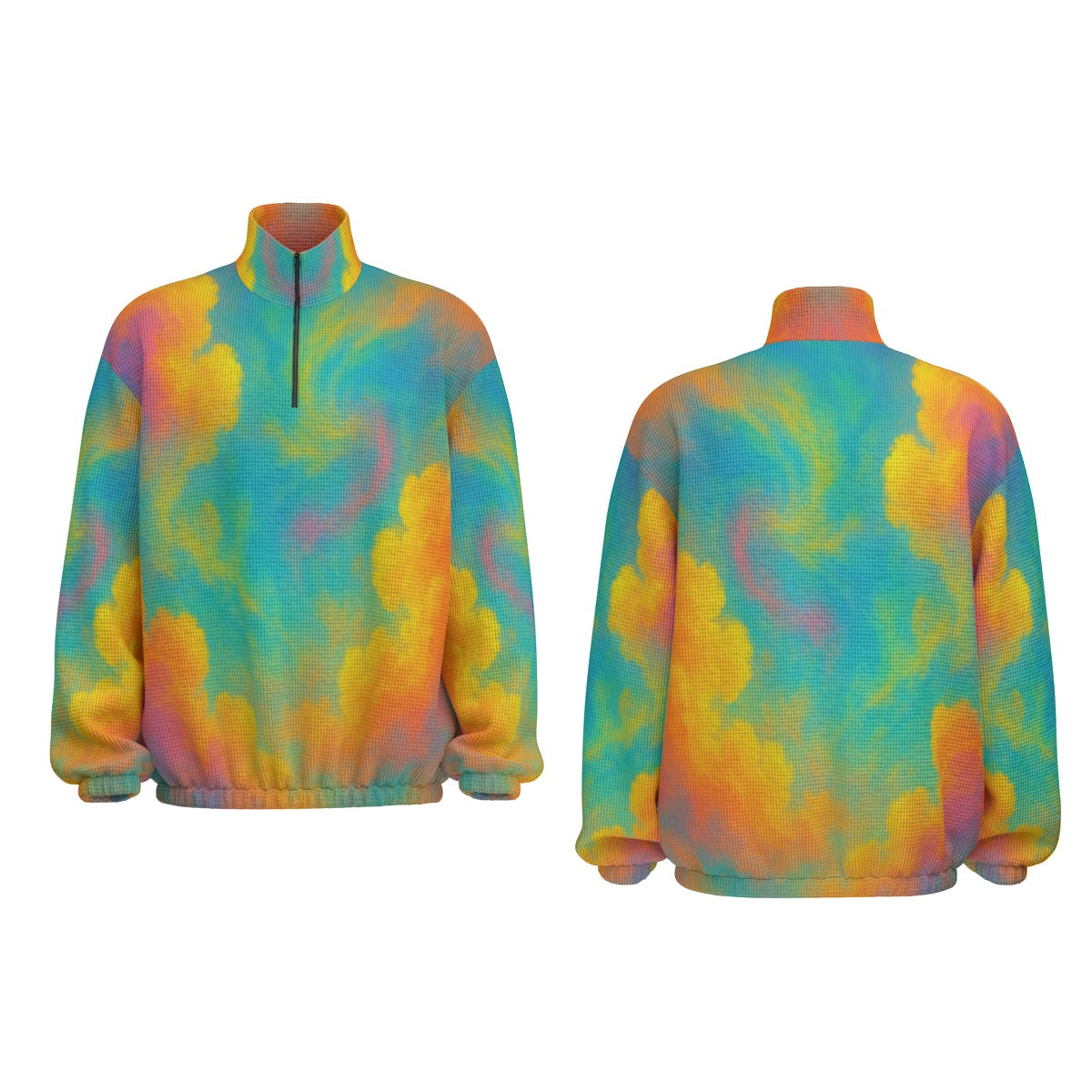 Unisex Turtleneck Zippered Sweatshirt