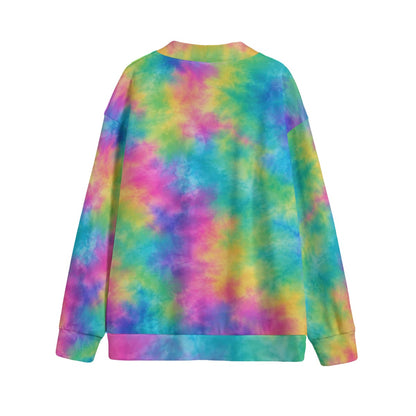 Unisex V-Neck Knitted-Fleece Button Cardigan - view 2