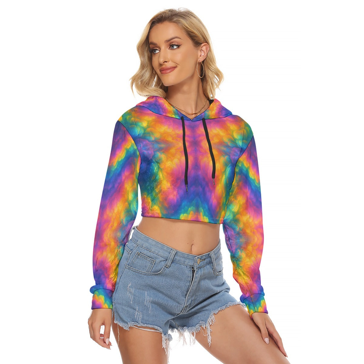 Women's Crop Top Hoodie|Velvet