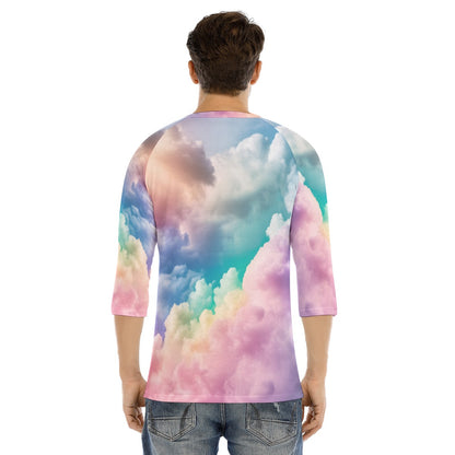 Men's Bracelet Sleeve T-shirt With Button Closure - view 4
