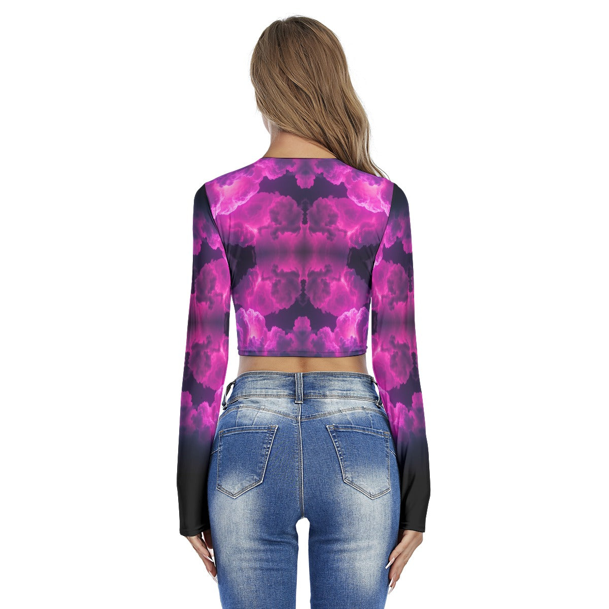 Women's Round Neck Crop Top T-Shirt