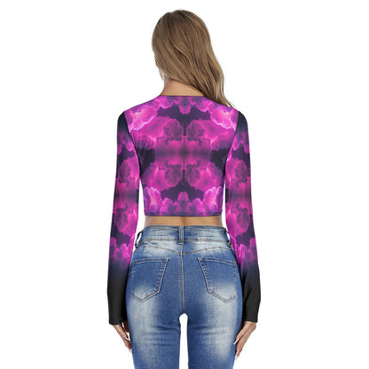 Women's Round Neck Crop Top T-Shirt