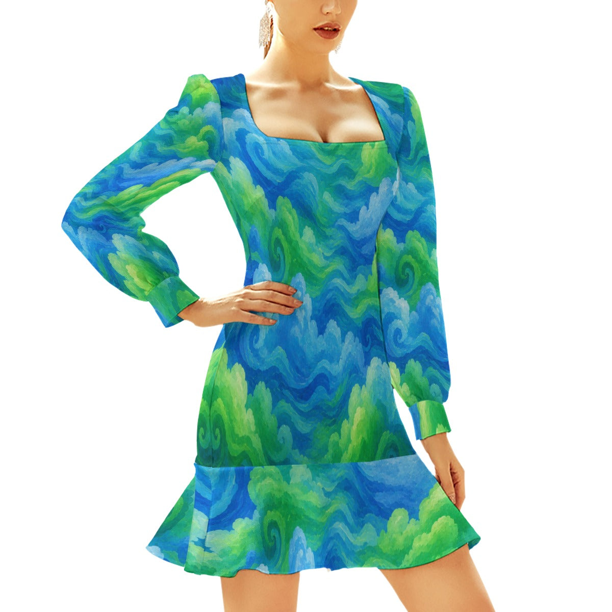 Women's Ruffle Hem Skinny Dress by O’Nimbus – view 2