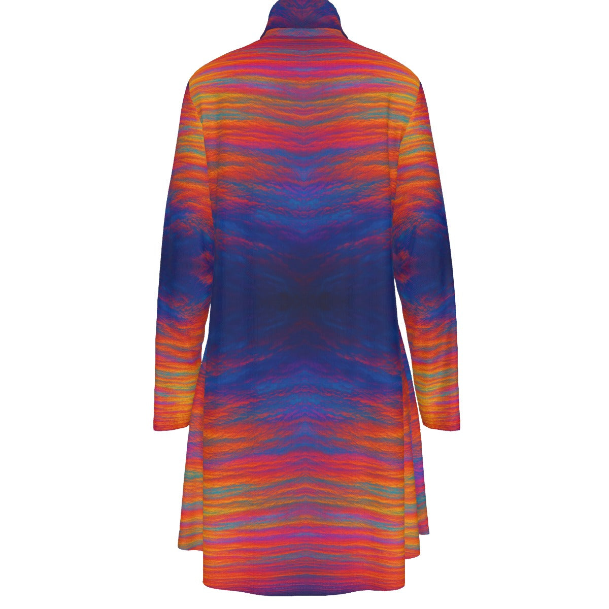 Women's High Neck Dress With Long Sleeve