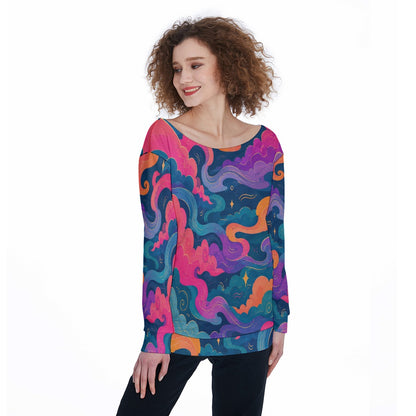 Women's Off-Shoulder Sweatshirt