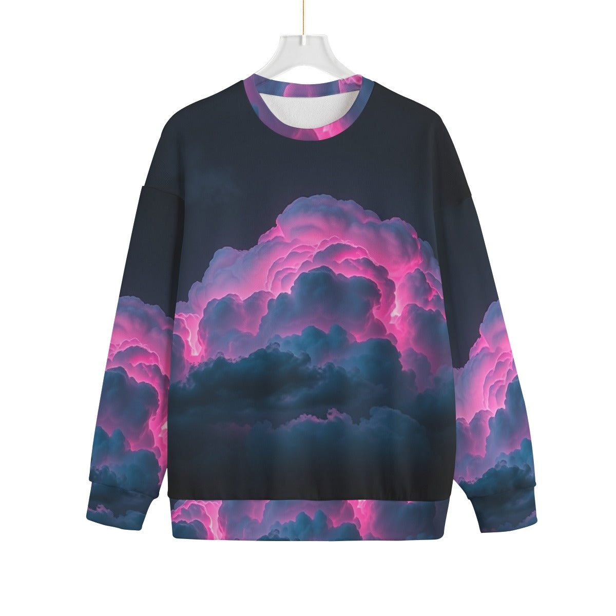 Unisex Drop-shoulder Knitted Fleece Sweater - view 1