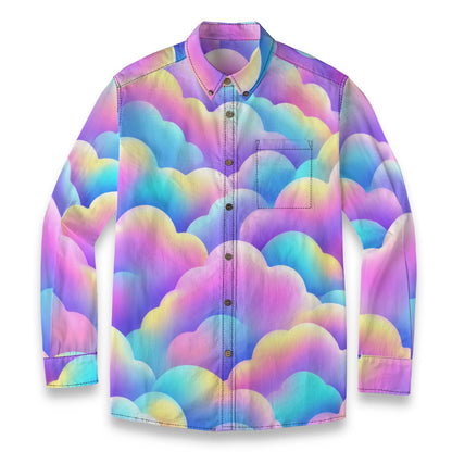 Men's Casual Lapel Long Sleeve Shirt|125GSM Cotton